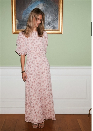 Kikka chiffon flower kjole Rose Neo Noir